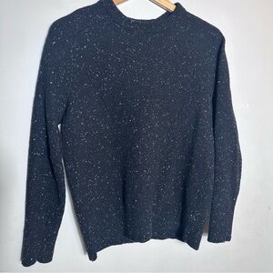 Bonobos Black and White Speckled Crewneck Sweater- Wool blend